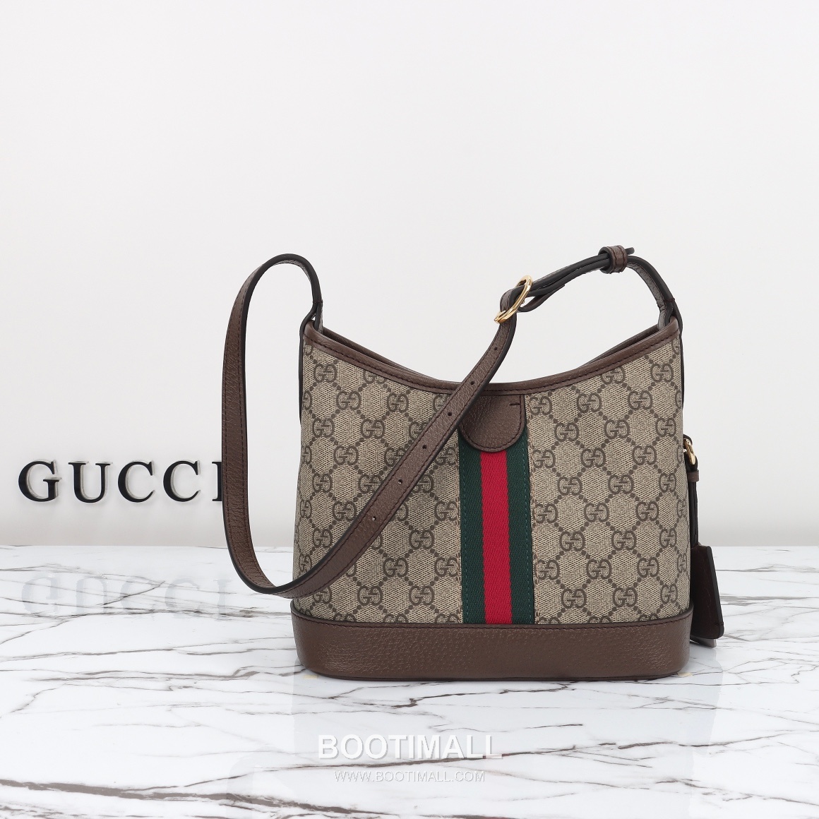 Gucci Mini Canvas Tote Canvas and Calfskin Beige Tote Bag 구찌 미니 캔버스 토트 캔버스와 카프스킨 베이지 토트백 23cm 3