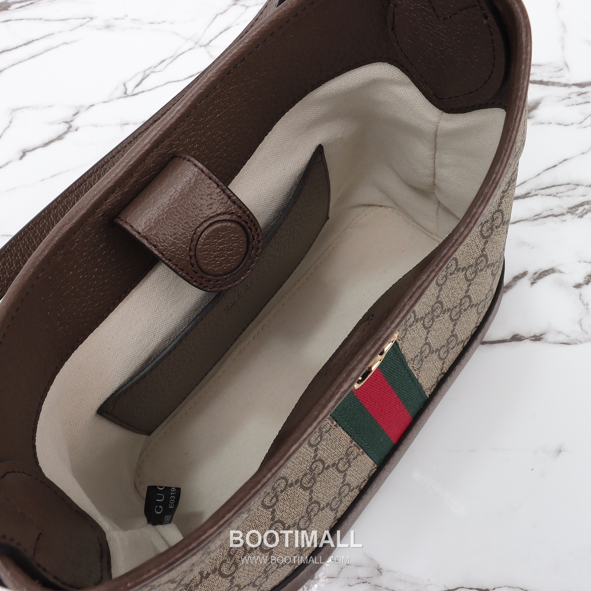 Gucci Mini Canvas Tote Canvas and Calfskin Beige Tote Bag 구찌 미니 캔버스 토트 캔버스와 카프스킨 베이지 토트백 23cm 9