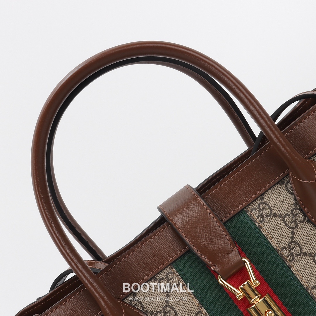 Gucci Horsebit Web Small GG Supreme Canvas Brown Top Handle Bag 구찌 홀스빗 웹 스몰 GG 수프림 캔버스 브라운 탑핸들백 30cm 7