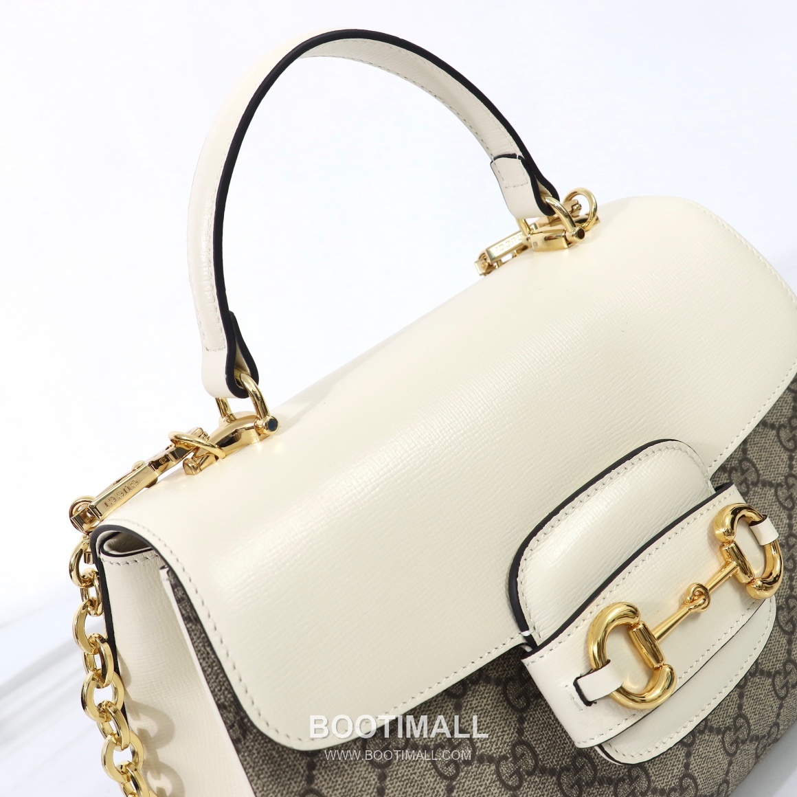 Gucci Mini Canvas Tote Canvas Leather Trim Beige Tote Bag 구찌 미니 캔버스 토트 캔버스 레더 트리밍 베이지 토트백 28.5cm 5