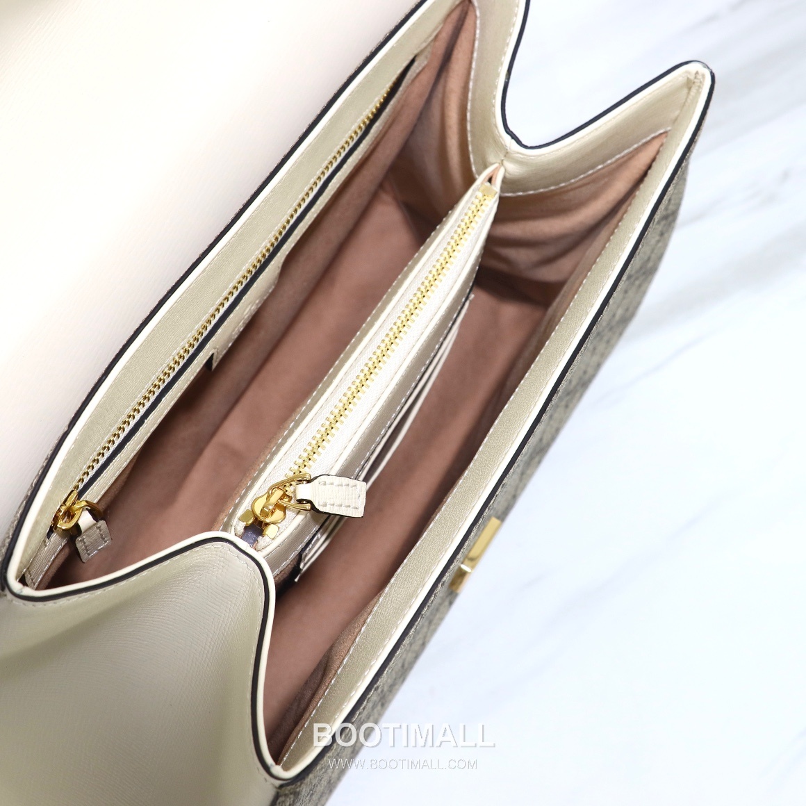 Gucci Mini Canvas Tote Canvas Leather Trim Beige Tote Bag 구찌 미니 캔버스 토트 캔버스 레더 트리밍 베이지 토트백 28.5cm 7