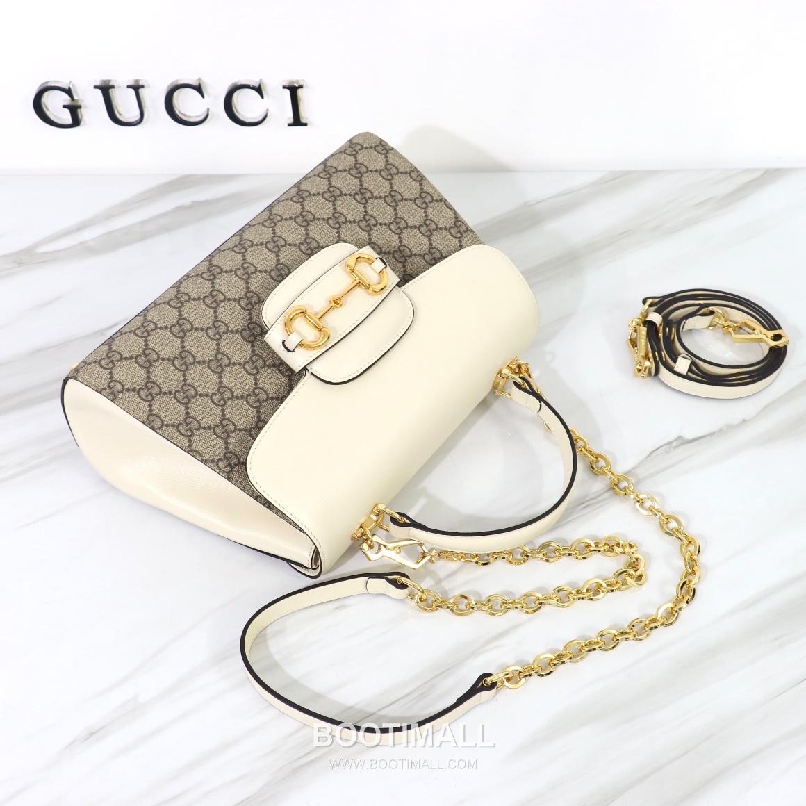 Gucci Mini Canvas Tote Canvas Leather Trim Beige Tote Bag 구찌 미니 캔버스 토트 캔버스 레더 트리밍 베이지 토트백 28.5cm 8