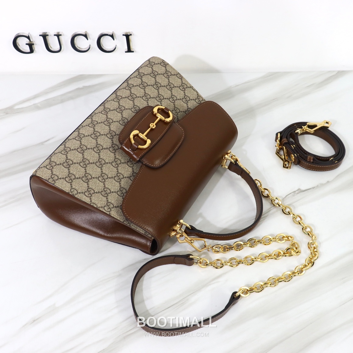 Gucci Mini Canvas Tote Canvas Leather Trim Beige Tote Bag 구찌 미니 캔버스 토트 캔버스 레더 트리밍 베이지 토트백 28.5cm 8