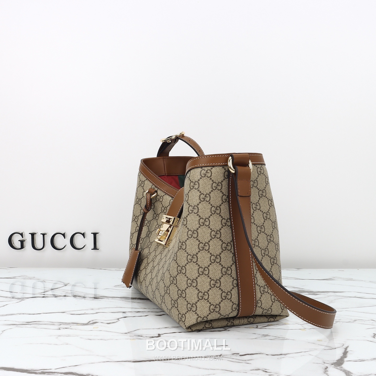 Gucci GG Supreme Padlock Hobo GG Supreme Canvas Beige Shoulder Bag 구찌 GG 수프림 패들락 호보 GG 수프림 캔버스 베이지 숄더백 29cm 16