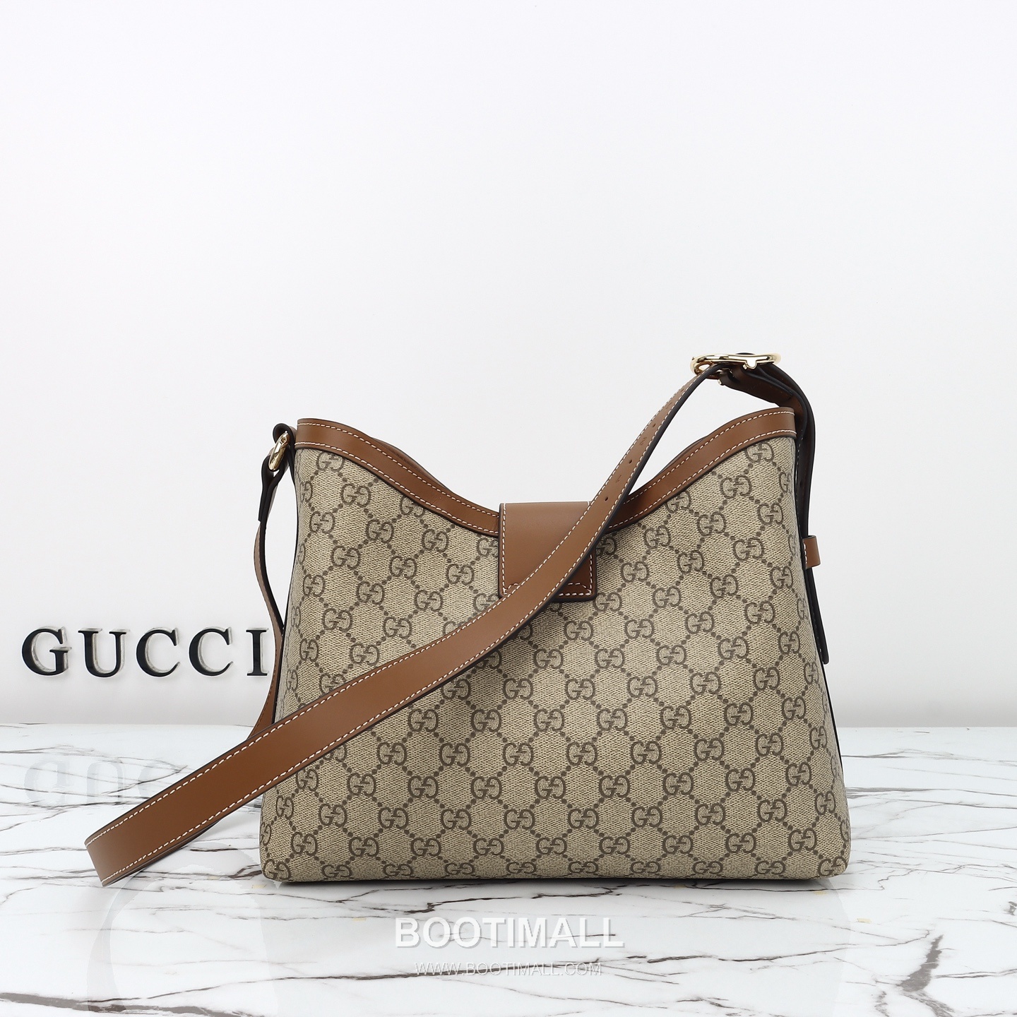 Gucci GG Supreme Padlock Hobo GG Supreme Canvas Beige Shoulder Bag 구찌 GG 수프림 패들락 호보 GG 수프림 캔버스 베이지 숄더백 29cm 17