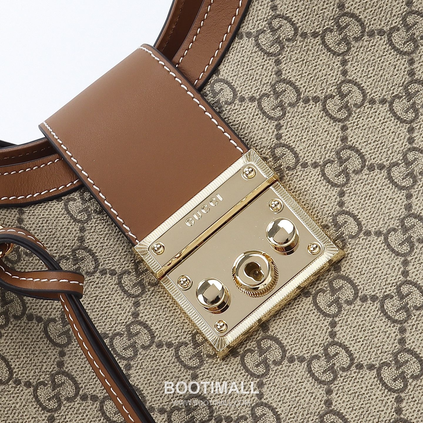 Gucci GG Supreme Padlock Hobo GG Supreme Canvas Beige Shoulder Bag 구찌 GG 수프림 패들락 호보 GG 수프림 캔버스 베이지 숄더백 29cm 18