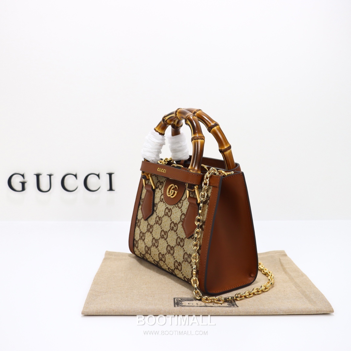 Gucci Mini Canvas Canvas Leather Beige Top Handle Bag 구찌 미니 캔버스 캔버스 가죽 베이지 탑핸들백 20cm 2