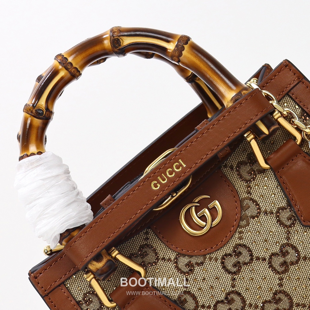 Gucci Mini Canvas Canvas Leather Beige Top Handle Bag 구찌 미니 캔버스 캔버스 가죽 베이지 탑핸들백 20cm 4