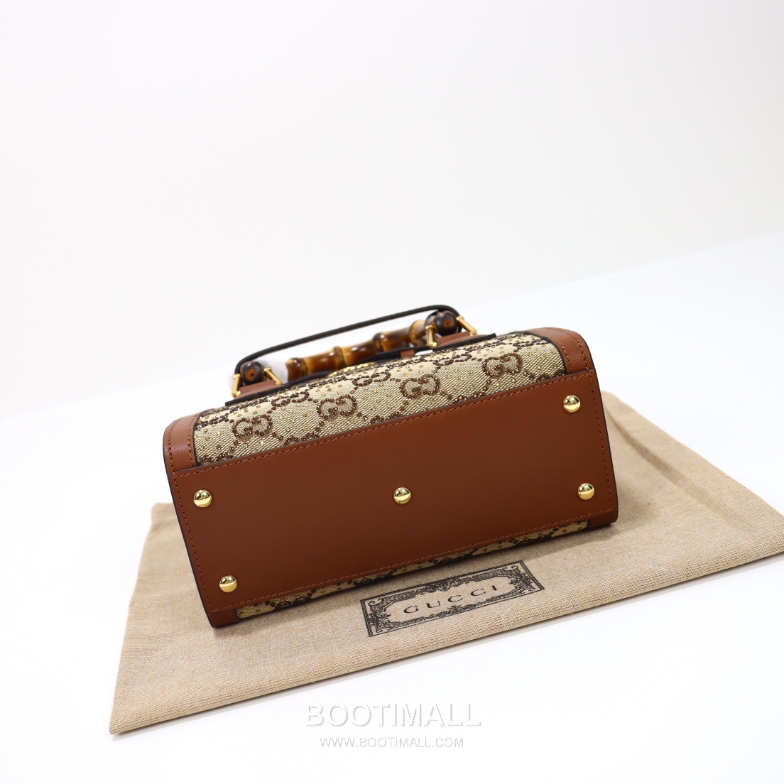 Gucci Mini Canvas Canvas Leather Beige Top Handle Bag 구찌 미니 캔버스 캔버스 가죽 베이지 탑핸들백 20cm 7