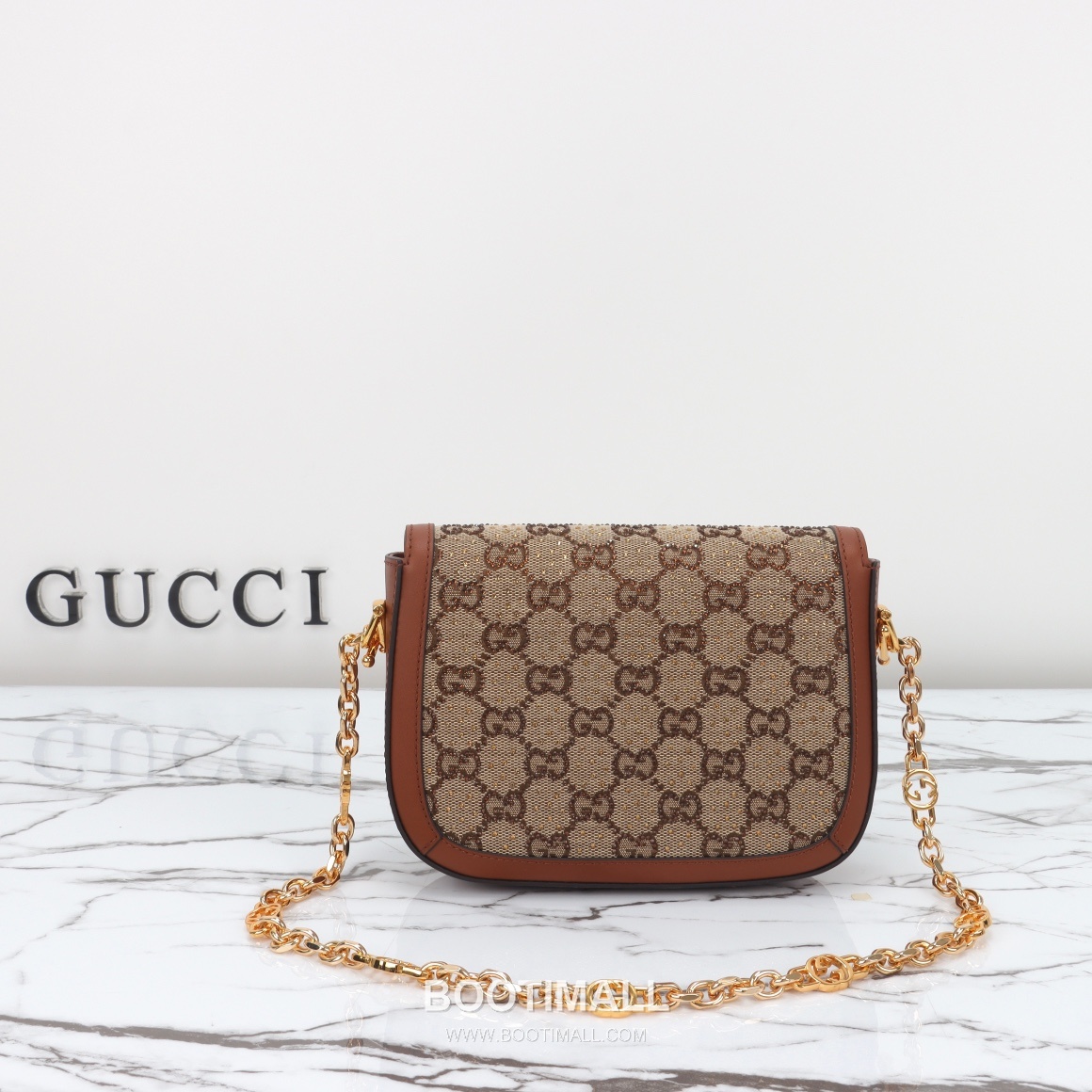 Gucci Mini Canvas Canvas Leather Beige Shoulder Bag 구찌 미니 캔버스 캔버스 가죽 베이지 숄더백 20.5cm 3