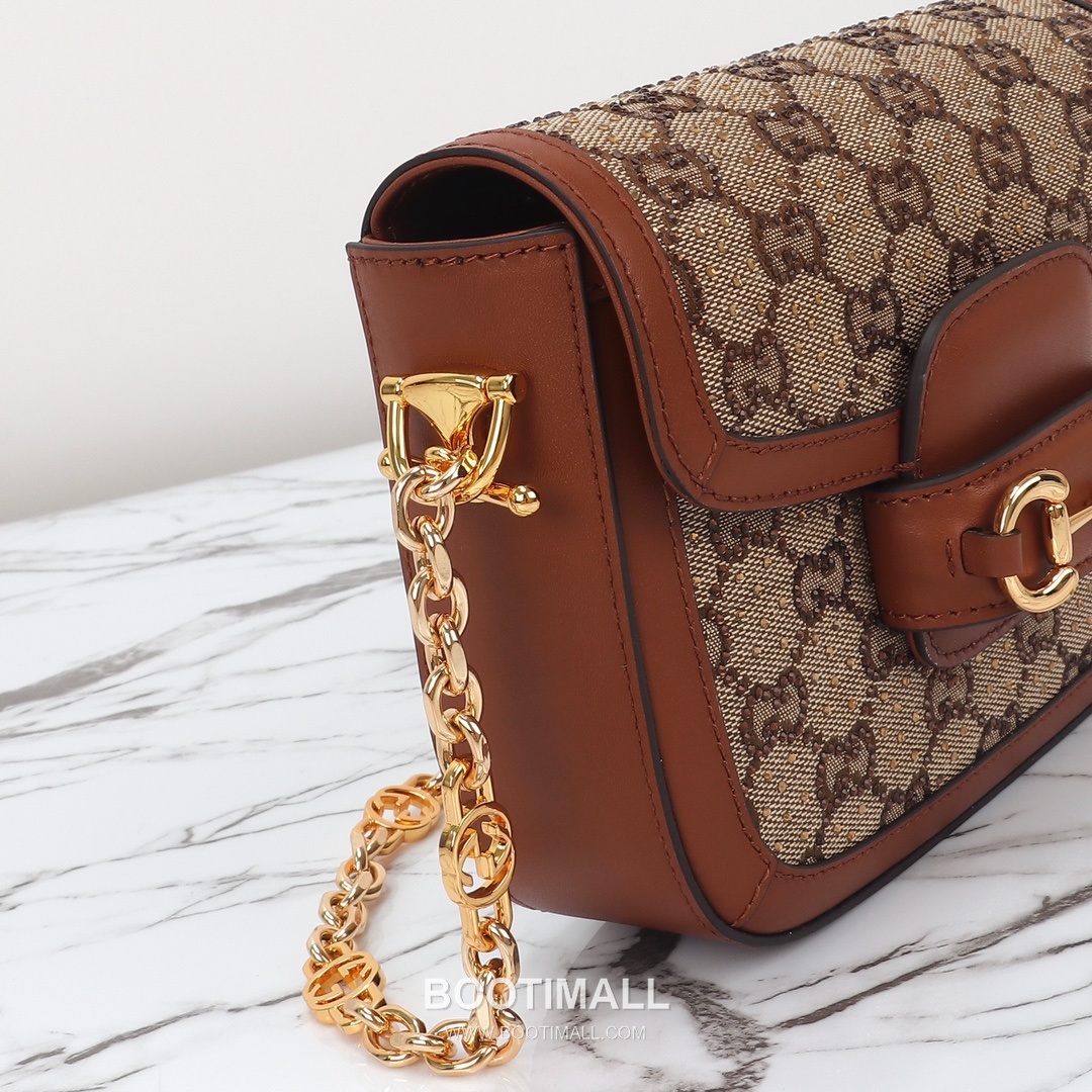 Gucci Mini Canvas Canvas Leather Beige Shoulder Bag 구찌 미니 캔버스 캔버스 가죽 베이지 숄더백 20.5cm 5