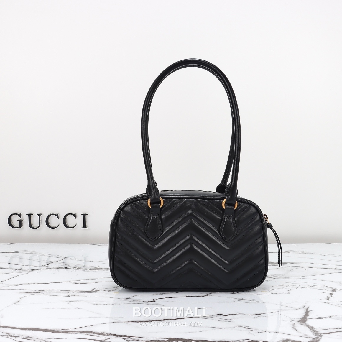 Gucci Marmont Chevron Small Matelassé Calfskin Black Shoulder Bag 구찌 마몽트 쉐브론 스몰 마틀라세 카프스킨 블랙 숄더백 25.5cm 12