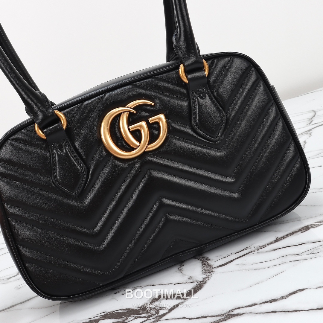 Gucci Marmont Chevron Small Matelassé Calfskin Black Shoulder Bag 구찌 마몽트 쉐브론 스몰 마틀라세 카프스킨 블랙 숄더백 25.5cm 13