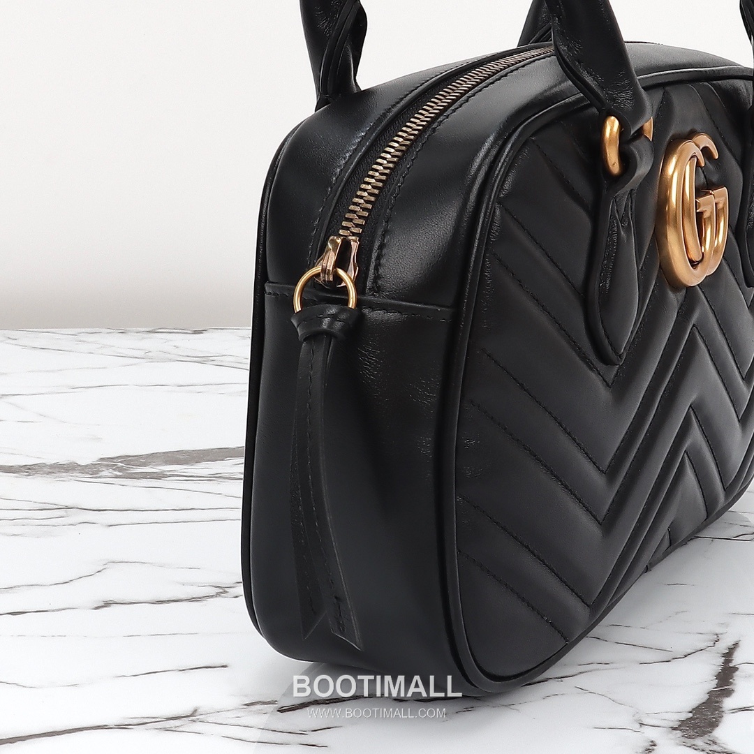 Gucci Marmont Chevron Small Matelassé Calfskin Black Shoulder Bag 구찌 마몽트 쉐브론 스몰 마틀라세 카프스킨 블랙 숄더백 25.5cm 14