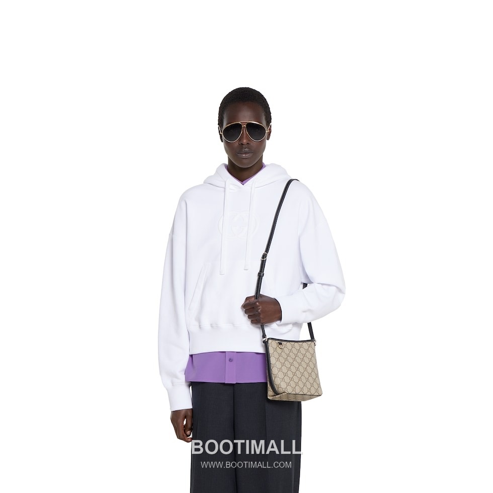 Gucci GG Supreme Small GG Supreme Canvas Beige Crossbody Bag 구찌 GG 수프림 스몰 GG 수프림 캔버스 베이지 크로스백 18cm 4