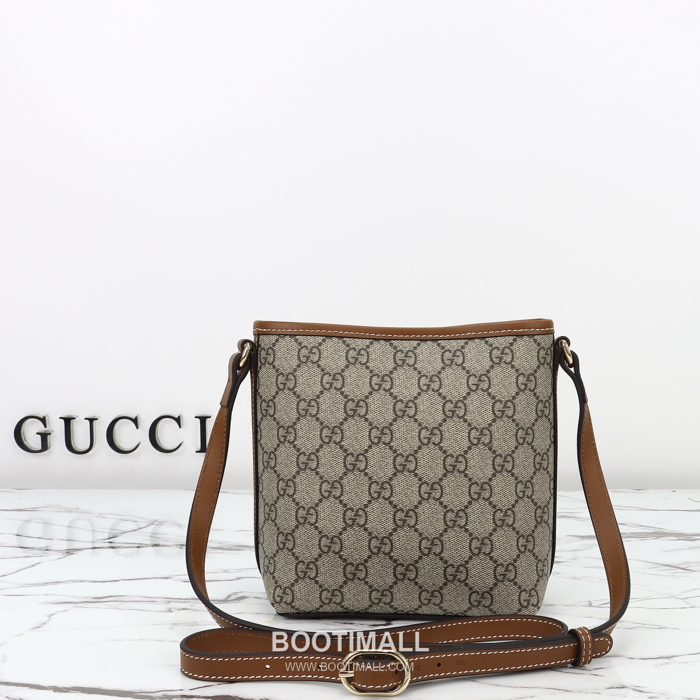 Gucci GG Supreme Small GG Supreme Canvas Beige Crossbody Bag 구찌 GG 수프림 스몰 GG 수프림 캔버스 베이지 크로스백 18cm 8
