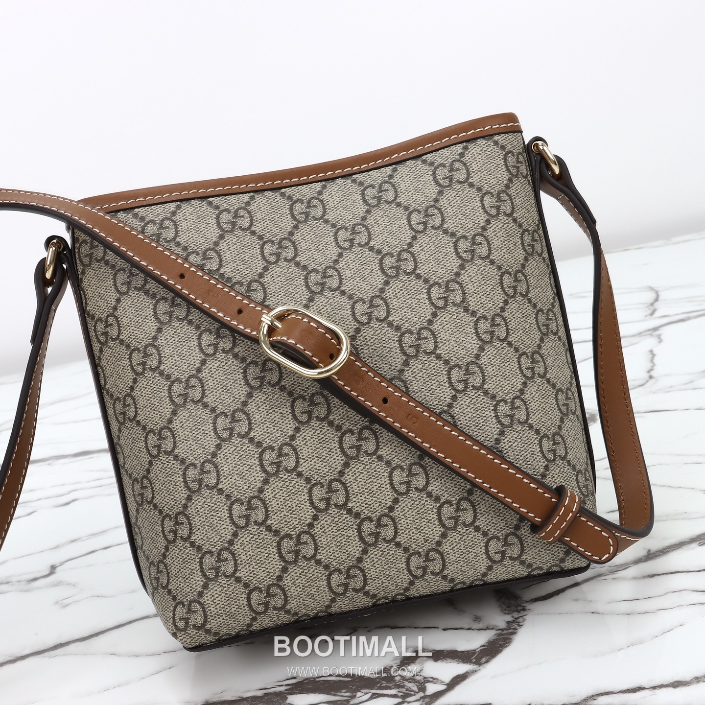 Gucci GG Supreme Small GG Supreme Canvas Beige Crossbody Bag 구찌 GG 수프림 스몰 GG 수프림 캔버스 베이지 크로스백 18cm 11