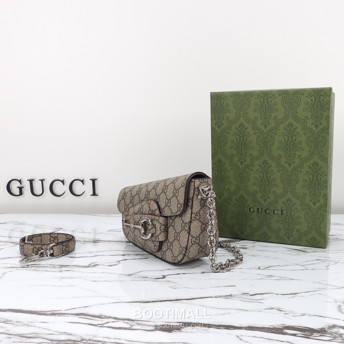 Gucci Horsebit GG Canvas GG Coated Canvas Beige Shoulder Bag 구찌 홀스빗 GG 캔버스 GG 코티드 캔버스 베이지 숄더백 19.5cm 8
