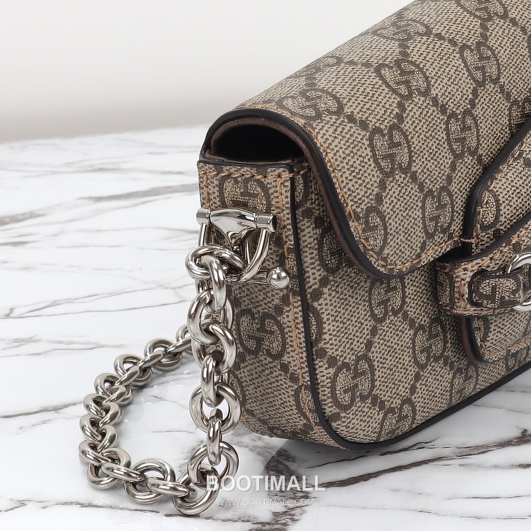 Gucci Horsebit GG Canvas GG Coated Canvas Beige Shoulder Bag 구찌 홀스빗 GG 캔버스 GG 코티드 캔버스 베이지 숄더백 19.5cm 11