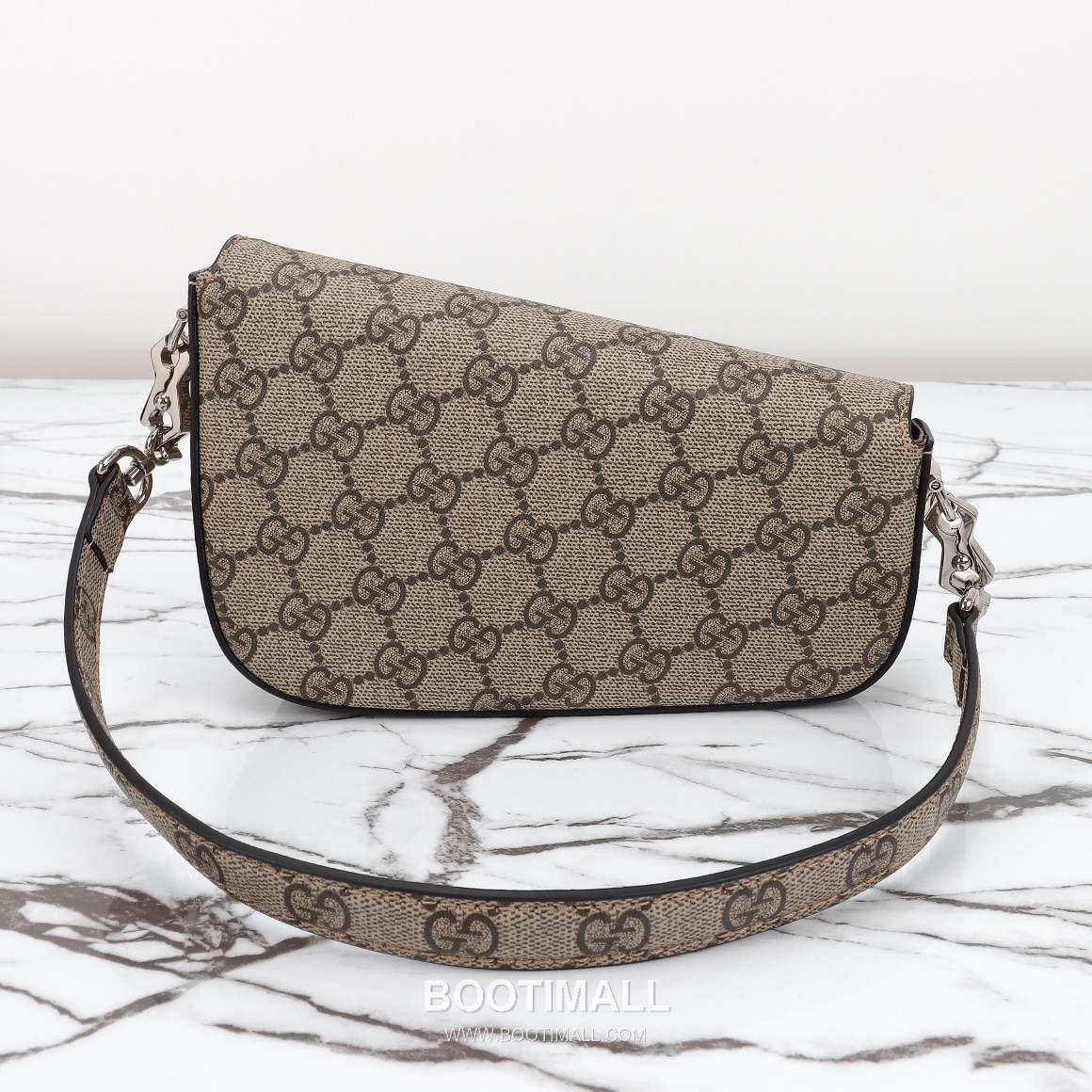 Gucci Horsebit GG Canvas GG Coated Canvas Beige Shoulder Bag 구찌 홀스빗 GG 캔버스 GG 코티드 캔버스 베이지 숄더백 19.5cm 13