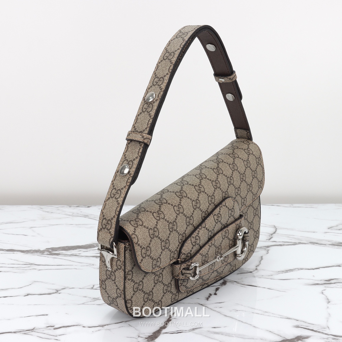 Gucci GG Supreme Horsebit Flap GG Supreme Coated Canvas Beige Shoulder Bag 구찌 GG 수프림 홀스빗 플랩 GG 수프림 코팅 캔버스 베이지 숄더백 26.5cm 14