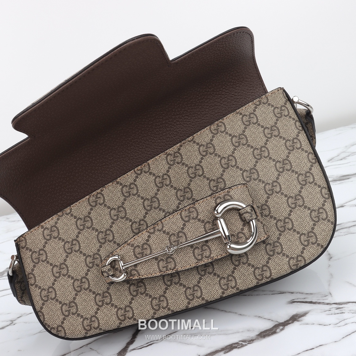 Gucci GG Supreme Horsebit Flap GG Supreme Coated Canvas Beige Shoulder Bag 구찌 GG 수프림 홀스빗 플랩 GG 수프림 코팅 캔버스 베이지 숄더백 26.5cm 16