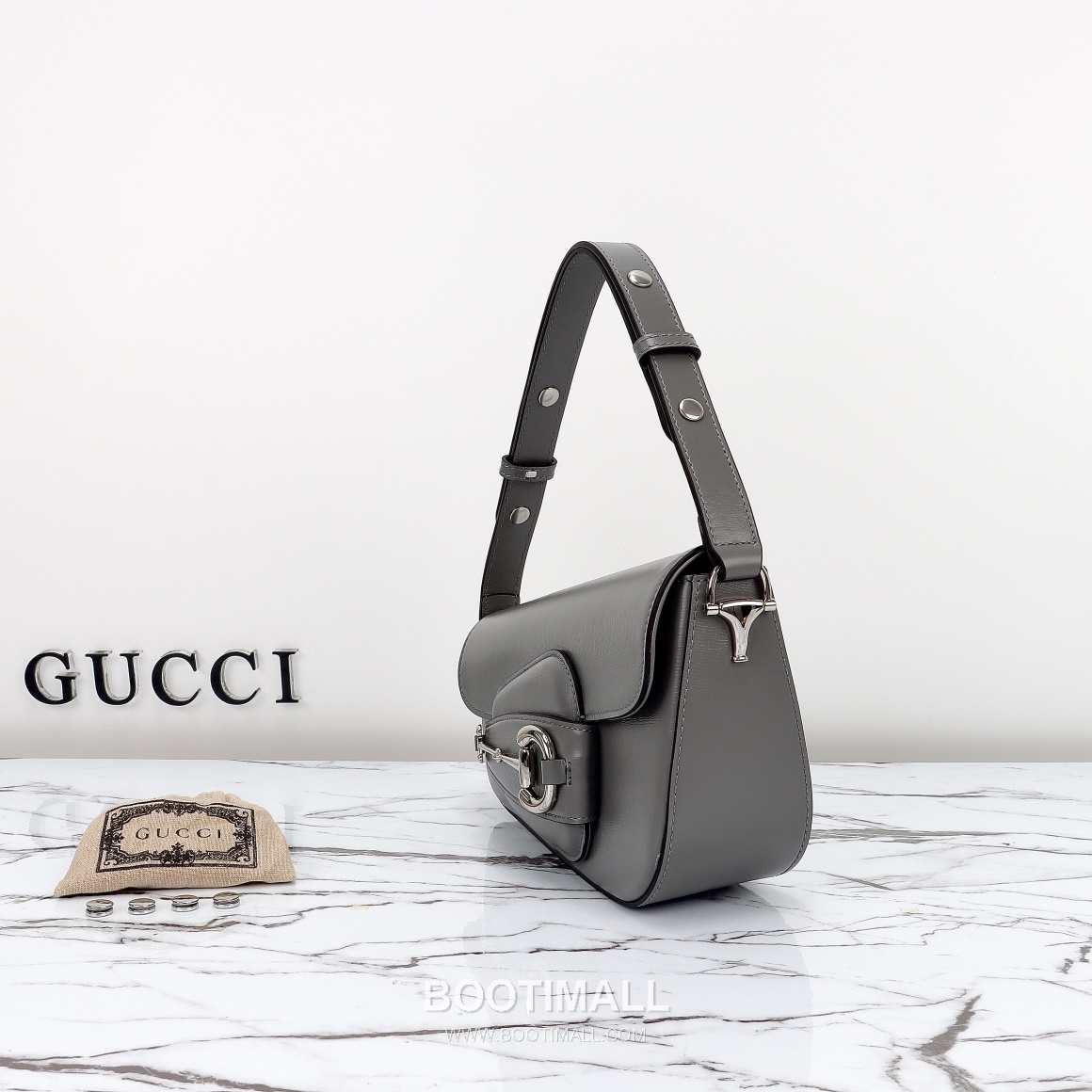 Gucci Folded Leather Clutch Calfskin Leather Gray Clutch Bag 구찌 폴디드 레더 클러치 카프스킨 레더 그레이 클러치백 26.5cm 2