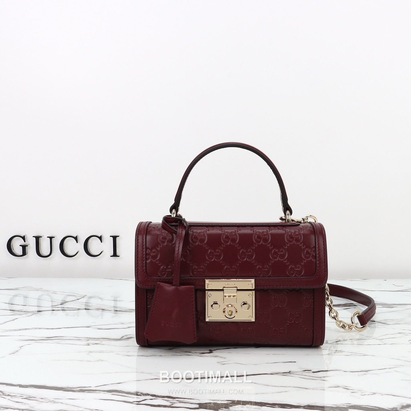 Gucci Red Embossed Mini Embossed Calfskin Red Top Handle Bag 구찌 레드 엠보스 미니 엠보스드 카프스킨 레드 탑핸들백 20cm 1
