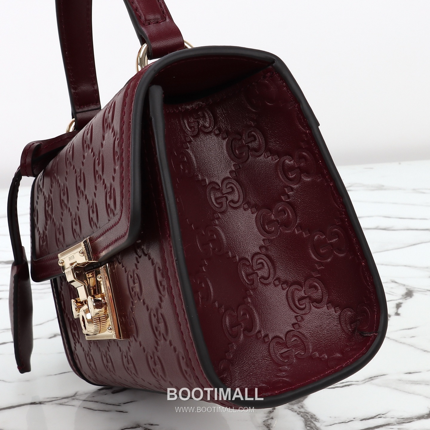 Gucci Red Embossed Mini Embossed Calfskin Red Top Handle Bag 구찌 레드 엠보스 미니 엠보스드 카프스킨 레드 탑핸들백 20cm 5