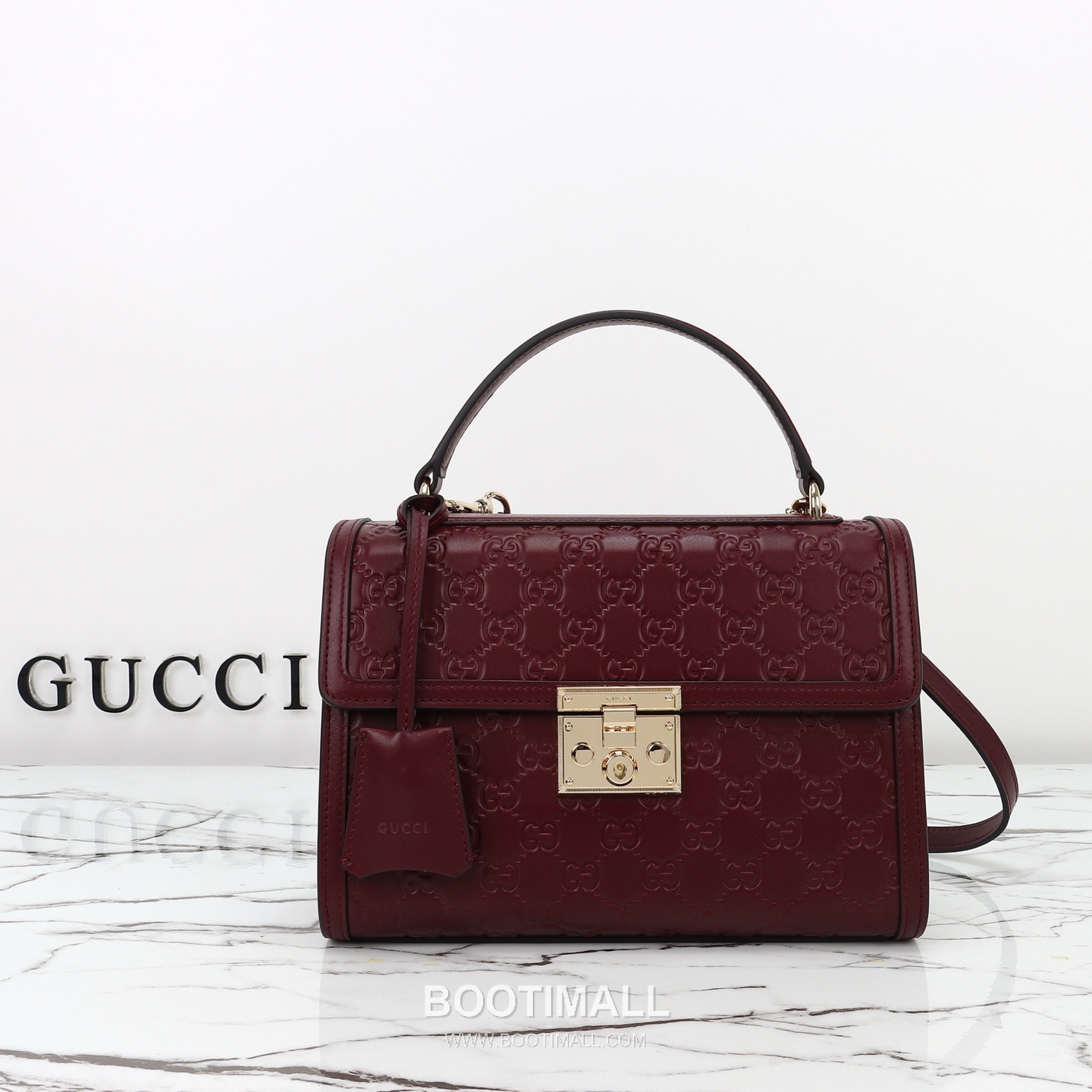 Gucci Red Embossed Small Embossed Calfskin Red Top Handle Bag 구찌 레드 엠보스 스몰 엠보스 카프스킨 레드 탑핸들백 26cm 1