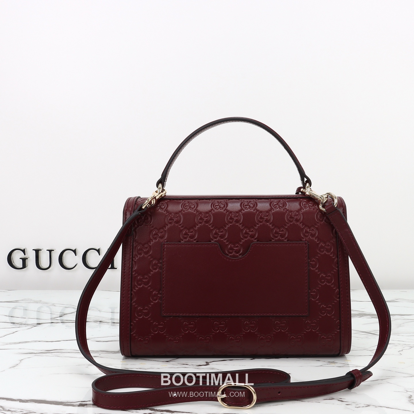 Gucci Red Embossed Small Embossed Calfskin Red Top Handle Bag 구찌 레드 엠보스 스몰 엠보스 카프스킨 레드 탑핸들백 26cm 3