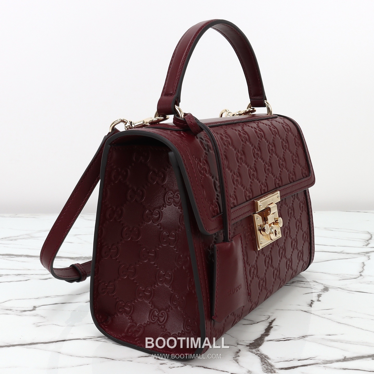 Gucci Red Embossed Small Embossed Calfskin Red Top Handle Bag 구찌 레드 엠보스 스몰 엠보스 카프스킨 레드 탑핸들백 26cm 5