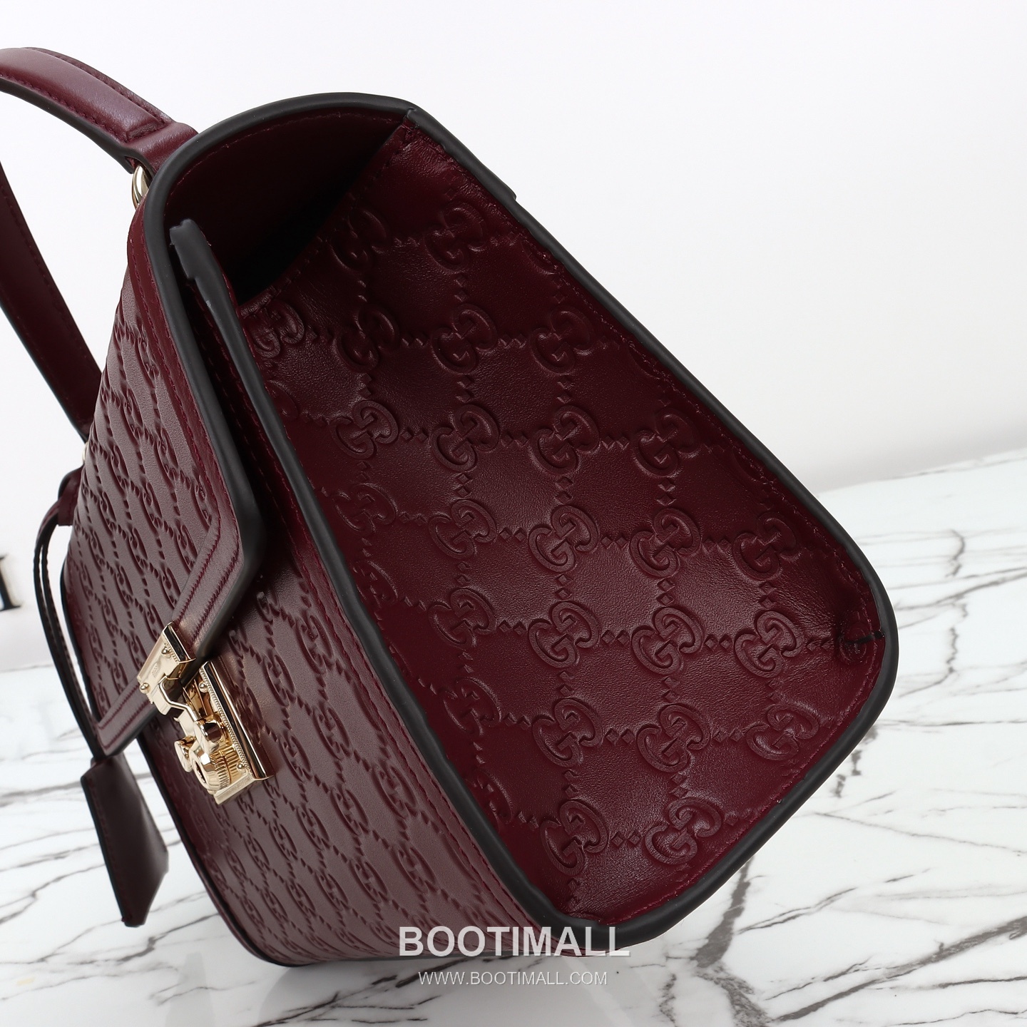 Gucci Red Embossed Small Embossed Calfskin Red Top Handle Bag 구찌 레드 엠보스 스몰 엠보스 카프스킨 레드 탑핸들백 26cm 6