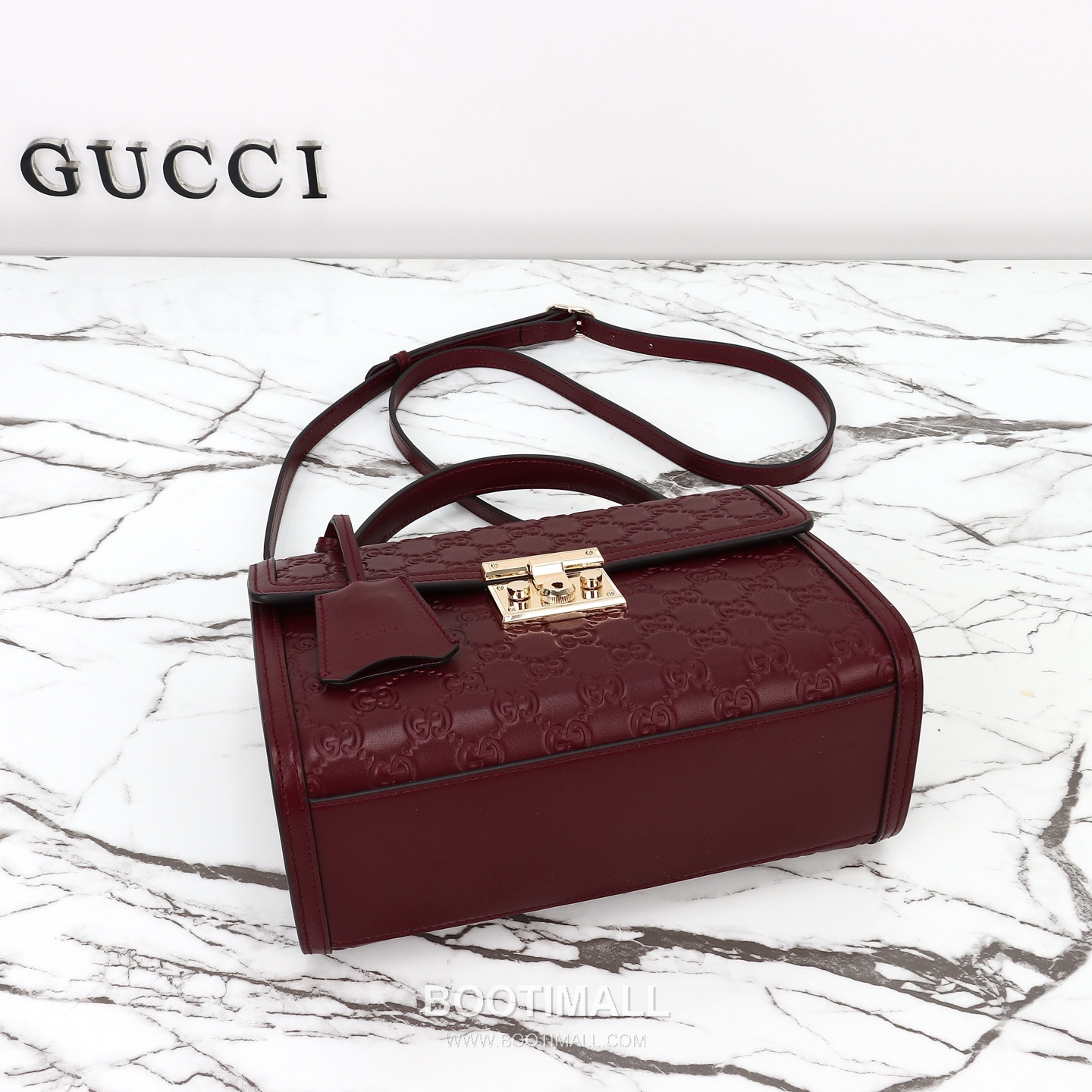 Gucci Red Embossed Small Embossed Calfskin Red Top Handle Bag 구찌 레드 엠보스 스몰 엠보스 카프스킨 레드 탑핸들백 26cm 8