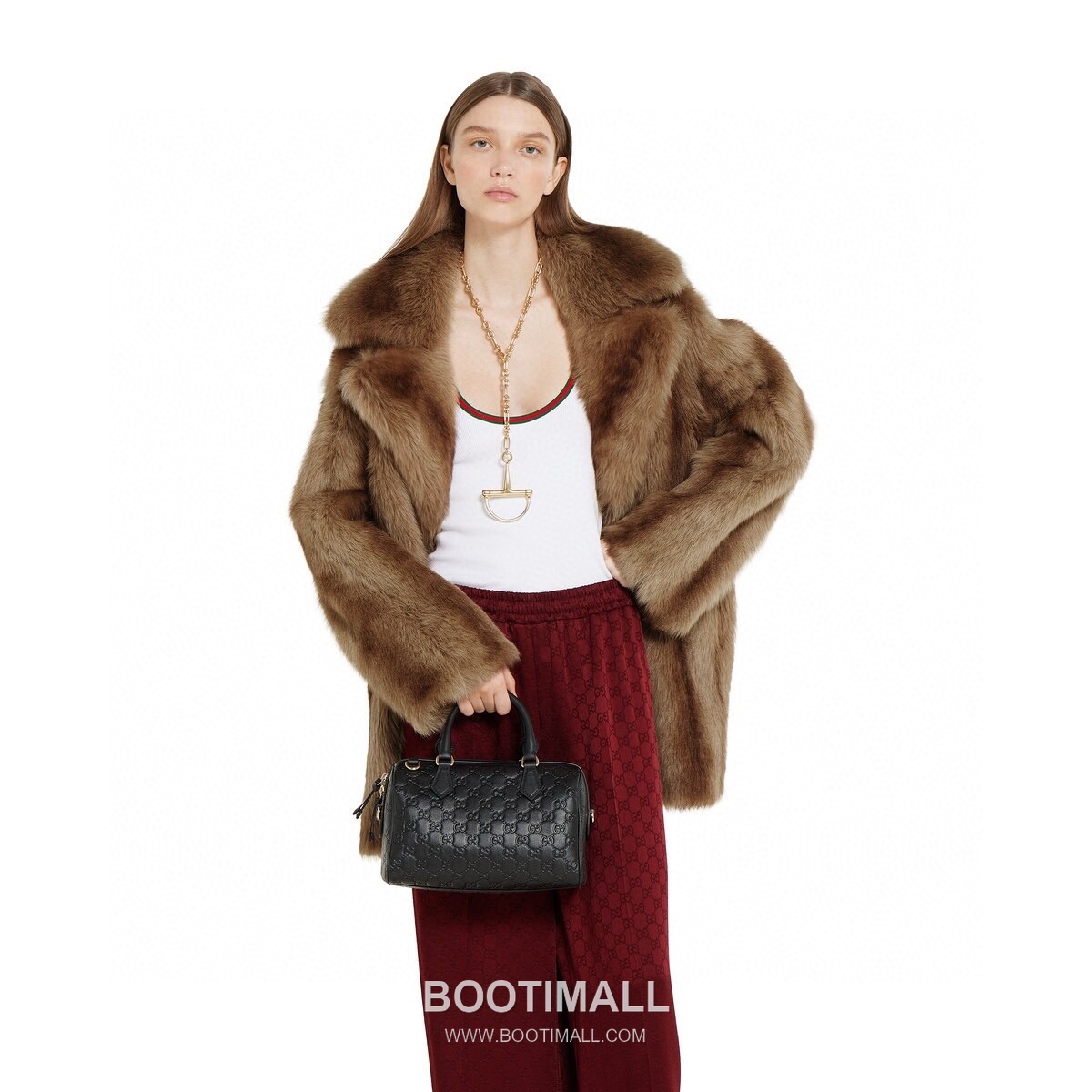 Gucci GG Embossed Boston Embossed Calfskin Black Top Handle Bag 구찌 GG 엠보스 보스턴 엠보스드 카프스킨 블랙 탑핸들백 25cm 1