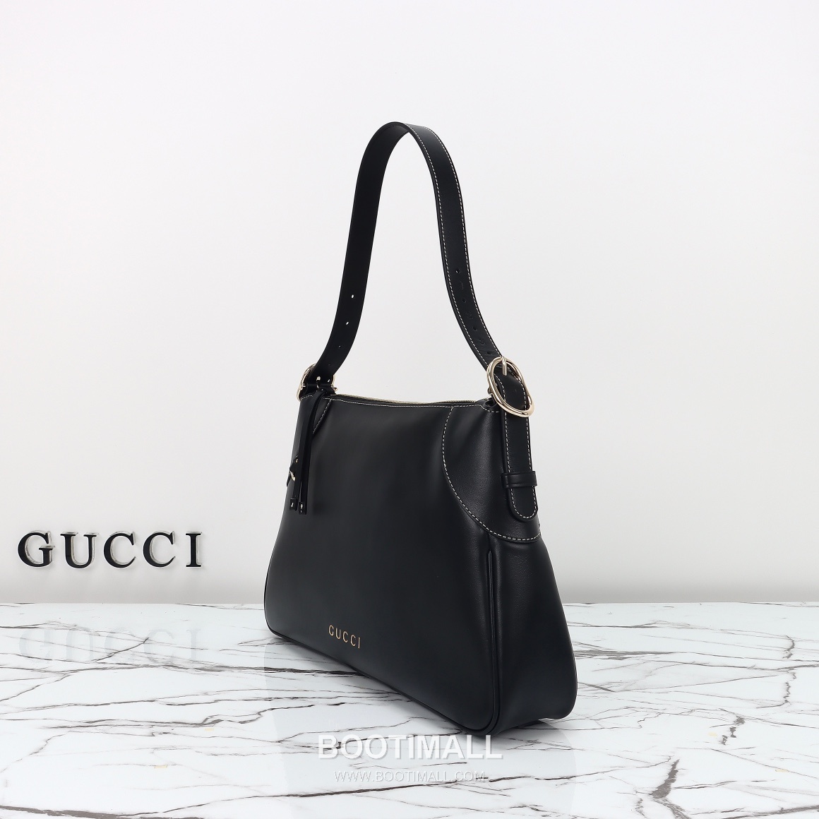 Gucci 815217 Smooth Hobo Smooth Calfskin Black Shoulder Bag 구찌 815217 스무스 호보 스무스 카프스킨 블랙 숄더백 37cm 5