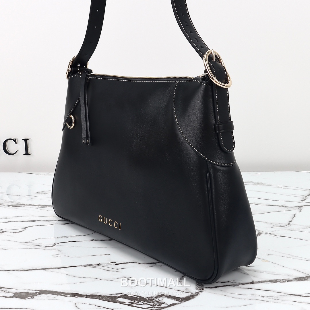 Gucci 815217 Smooth Hobo Smooth Calfskin Black Shoulder Bag 구찌 815217 스무스 호보 스무스 카프스킨 블랙 숄더백 37cm 10