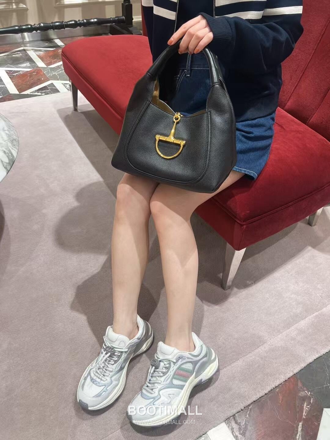 Gucci Horsebit Top Handle Grained Calfskin Black Handbag 구찌 홀스빗 탑핸들 그레인드 카프스킨 블랙 핸드백 27.5cm 7