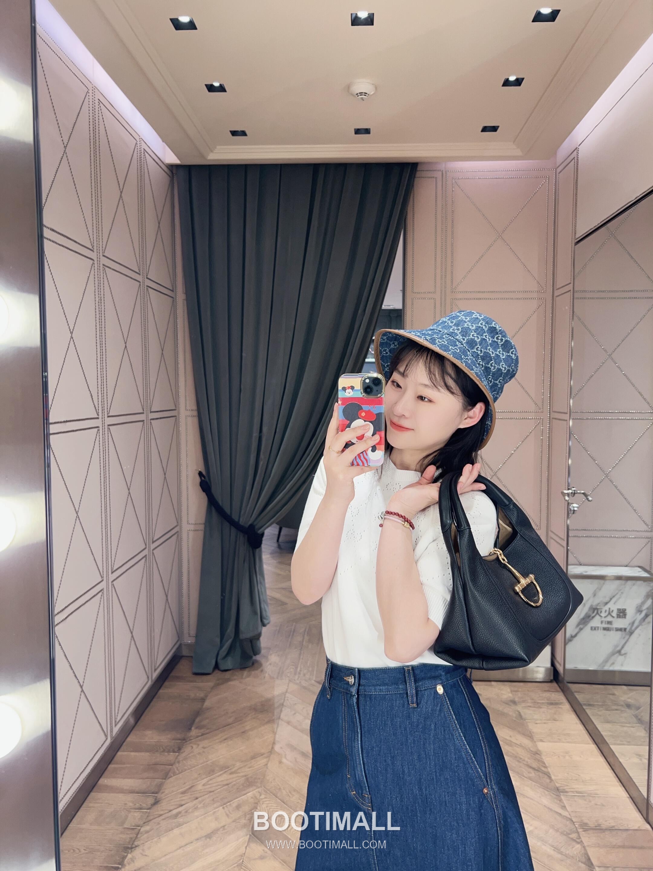 Gucci Horsebit Top Handle Grained Calfskin Black Handbag 구찌 홀스빗 탑핸들 그레인드 카프스킨 블랙 핸드백 27.5cm 13