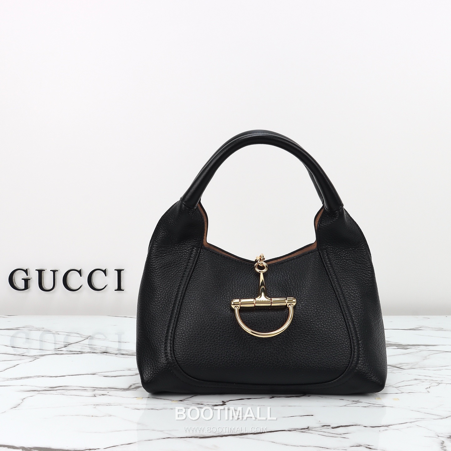 Gucci Horsebit Top Handle Grained Calfskin Black Handbag 구찌 홀스빗 탑핸들 그레인드 카프스킨 블랙 핸드백 27.5cm 14