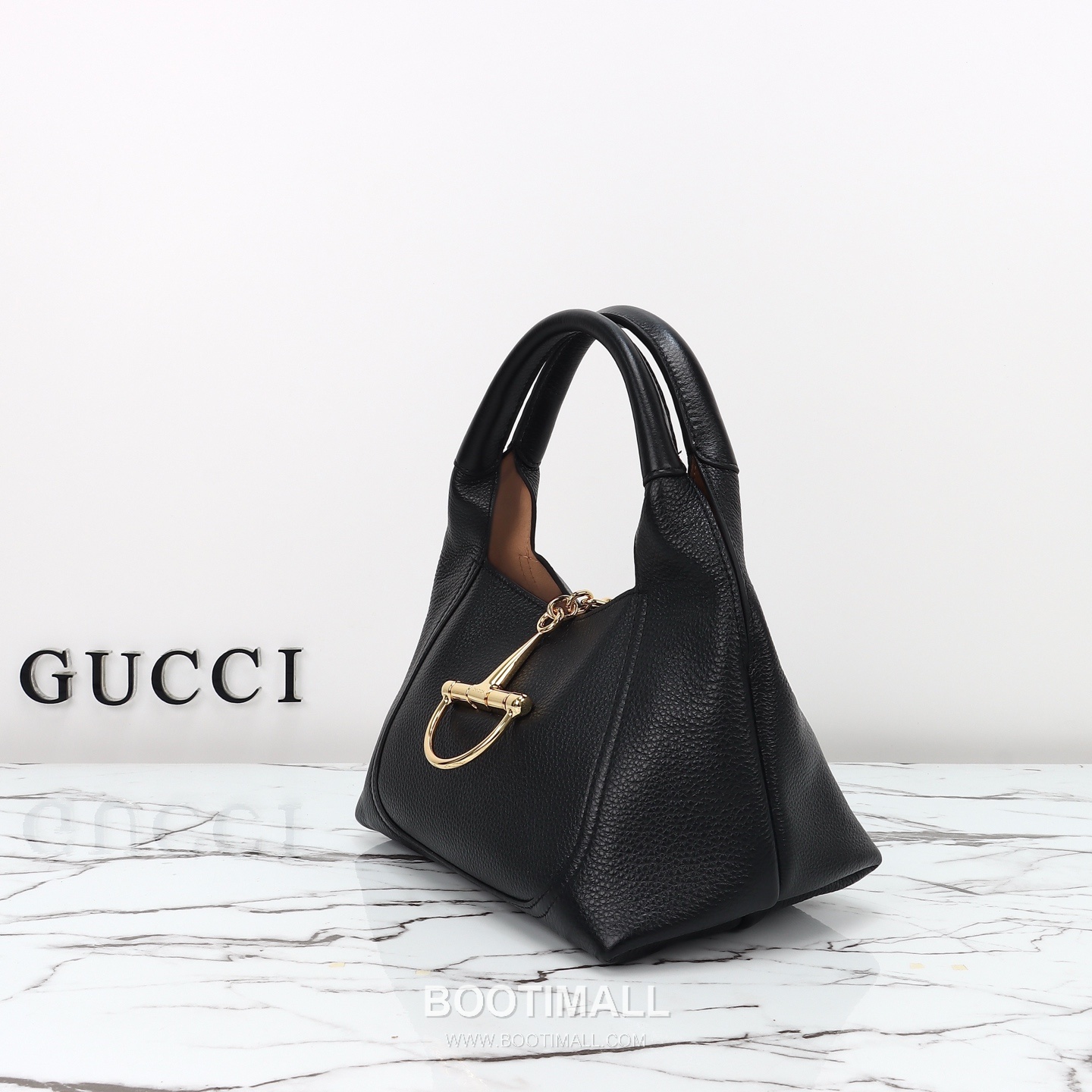 Gucci Horsebit Top Handle Grained Calfskin Black Handbag 구찌 홀스빗 탑핸들 그레인드 카프스킨 블랙 핸드백 27.5cm 15