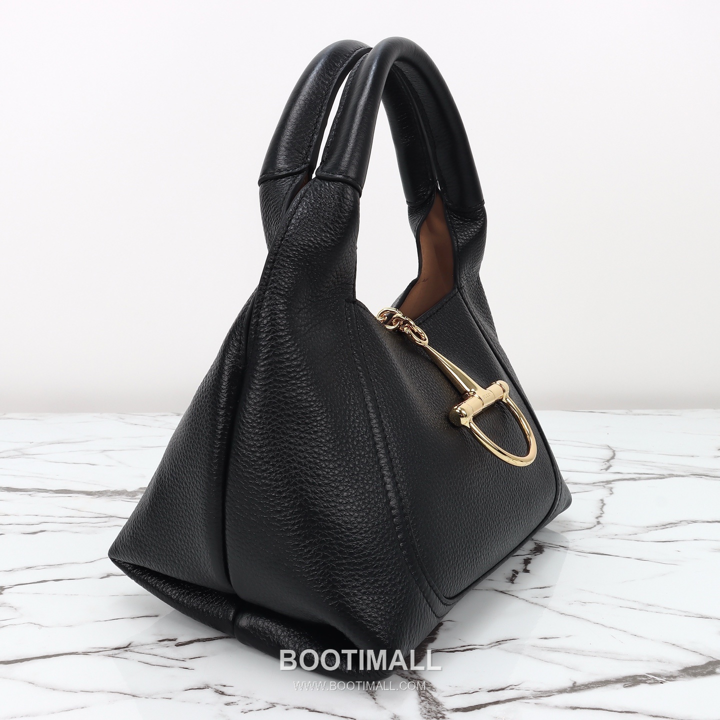 Gucci Horsebit Top Handle Grained Calfskin Black Handbag 구찌 홀스빗 탑핸들 그레인드 카프스킨 블랙 핸드백 27.5cm 19
