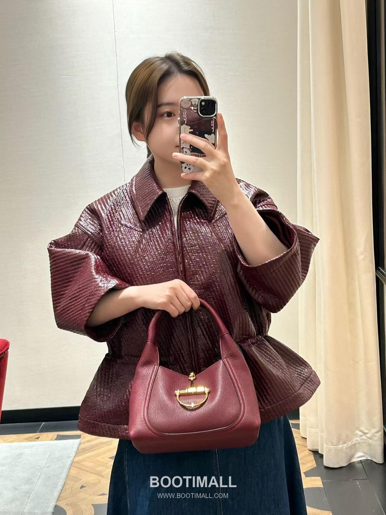Gucci Horsebit Top Handle Grained Calfskin Dark Brown Shoulder Bag 구찌 홀스빗 탑핸들 그레인드 카프스킨 다크브라운 숄더백 27.5cm 1