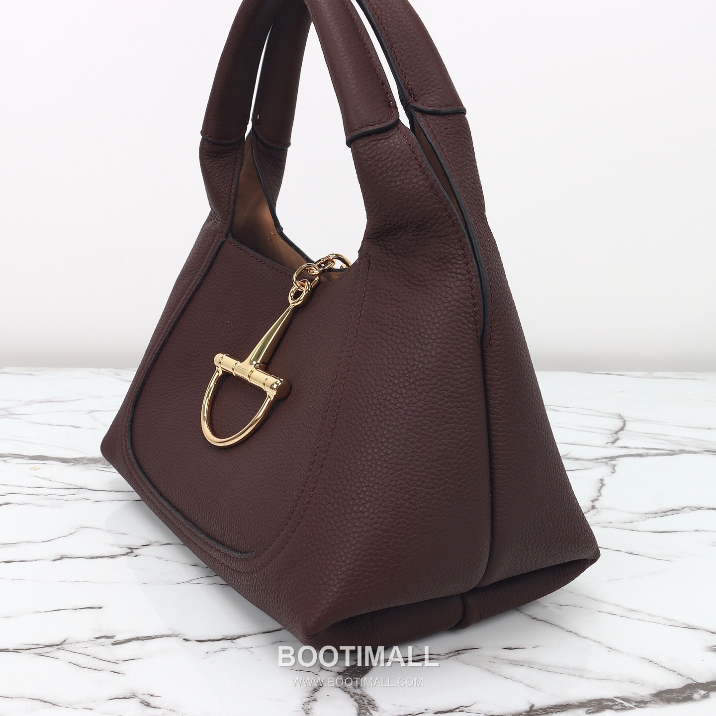 Gucci Horsebit Top Handle Grained Calfskin Dark Brown Shoulder Bag 구찌 홀스빗 탑핸들 그레인드 카프스킨 다크브라운 숄더백 27.5cm 18
