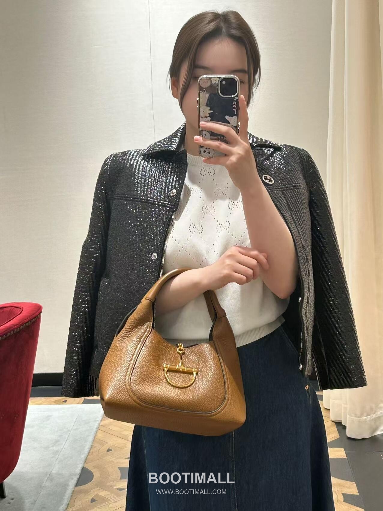 Gucci Horsebit Top Handle Grained Calfskin Taupe Handbag 구찌 홀스빗 탑핸들 그레인드 카프스킨 토프 핸드백 27.5cm 1