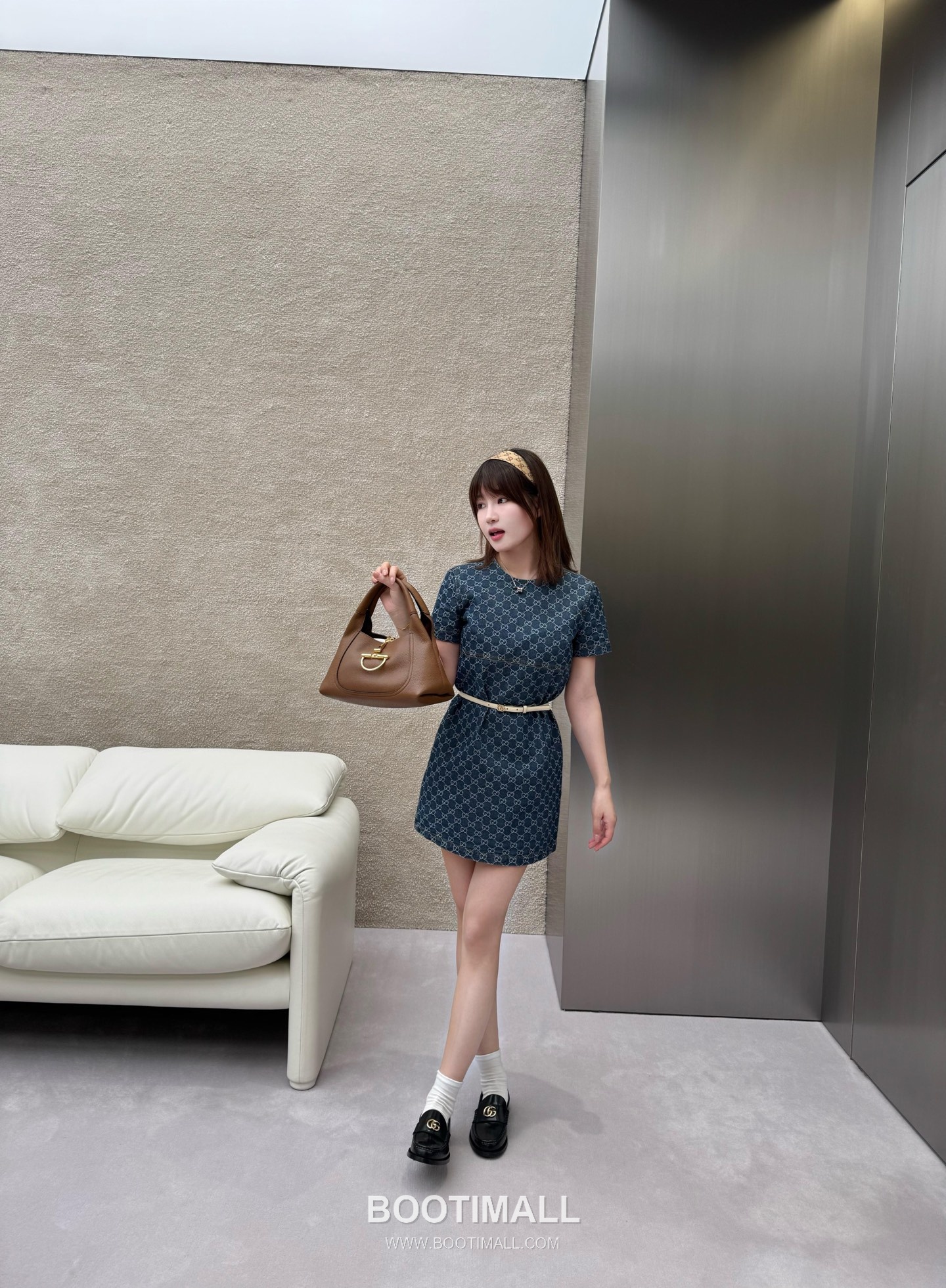 Gucci Horsebit Top Handle Grained Calfskin Taupe Handbag 구찌 홀스빗 탑핸들 그레인드 카프스킨 토프 핸드백 27.5cm 5