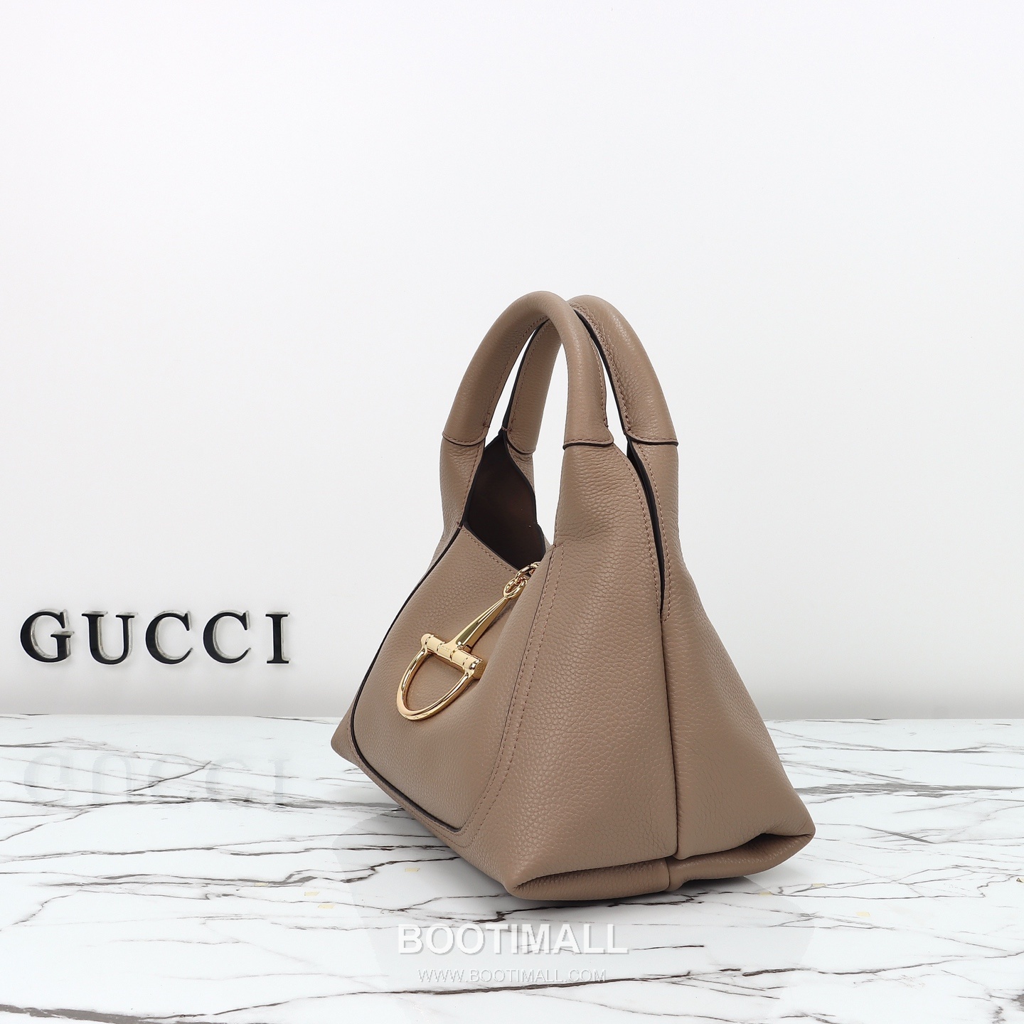 Gucci Horsebit Top Handle Grained Calfskin Taupe Handbag 구찌 홀스빗 탑핸들 그레인드 카프스킨 토프 핸드백 27.5cm 15