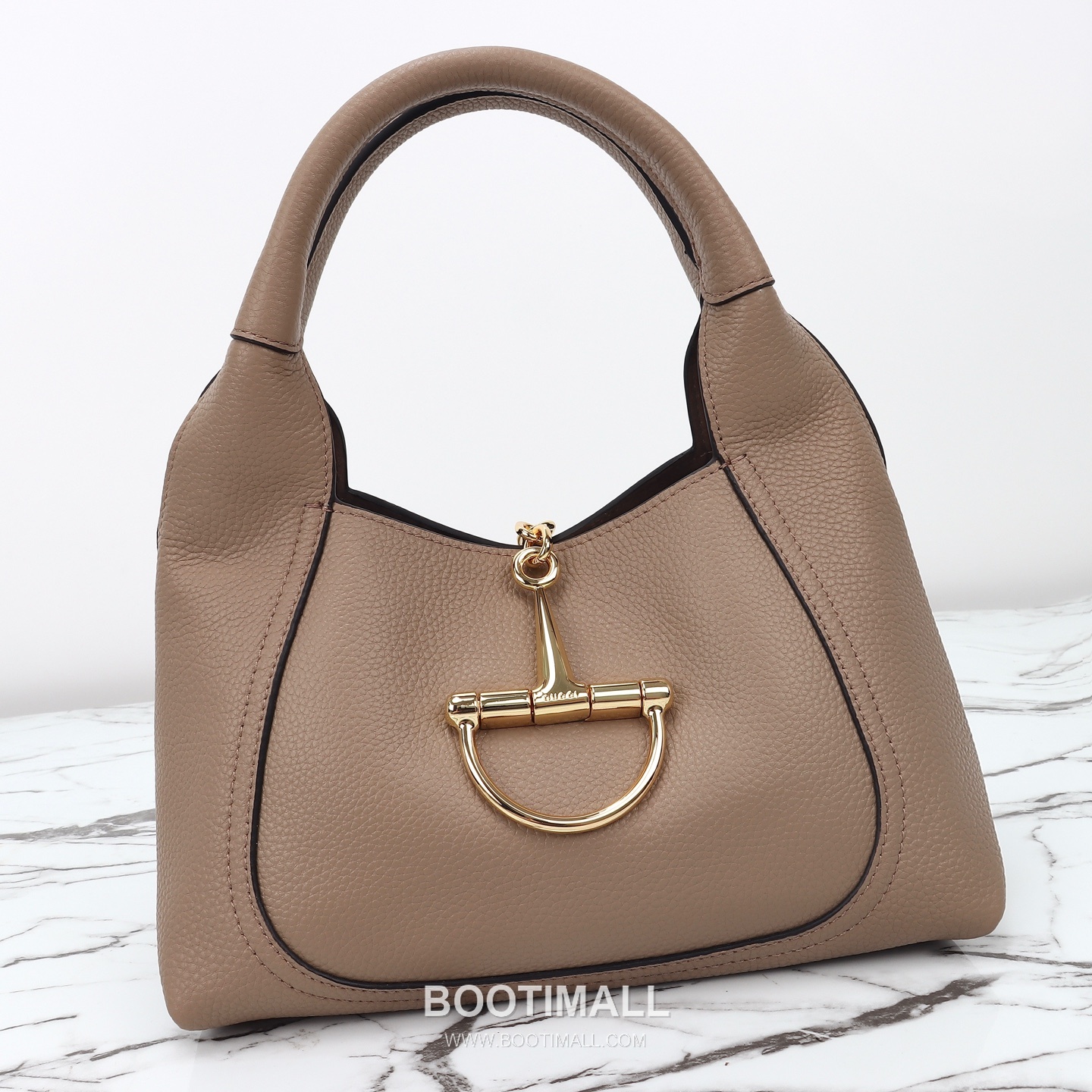 Gucci Horsebit Top Handle Grained Calfskin Taupe Handbag 구찌 홀스빗 탑핸들 그레인드 카프스킨 토프 핸드백 27.5cm 18