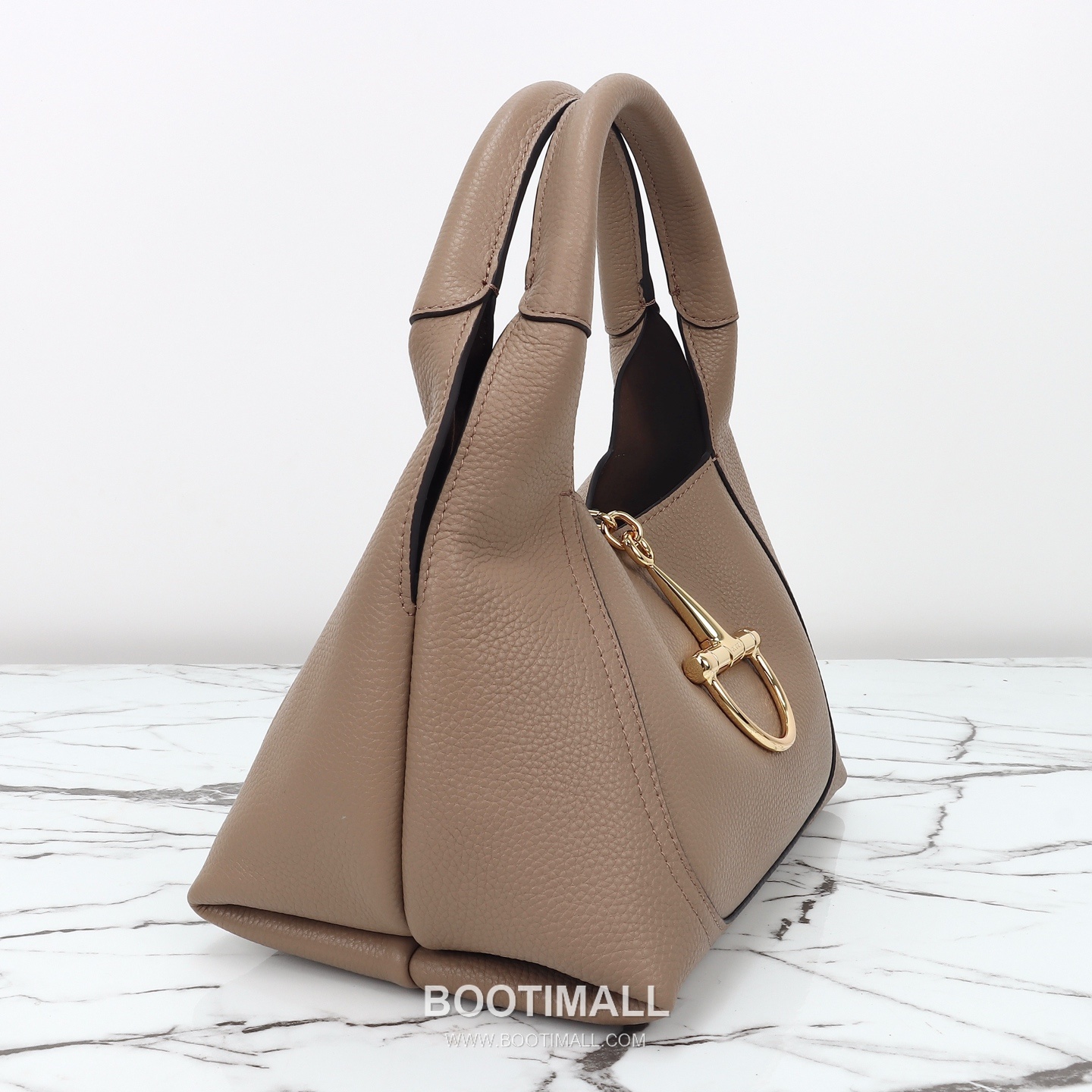 Gucci Horsebit Top Handle Grained Calfskin Taupe Handbag 구찌 홀스빗 탑핸들 그레인드 카프스킨 토프 핸드백 27.5cm 19
