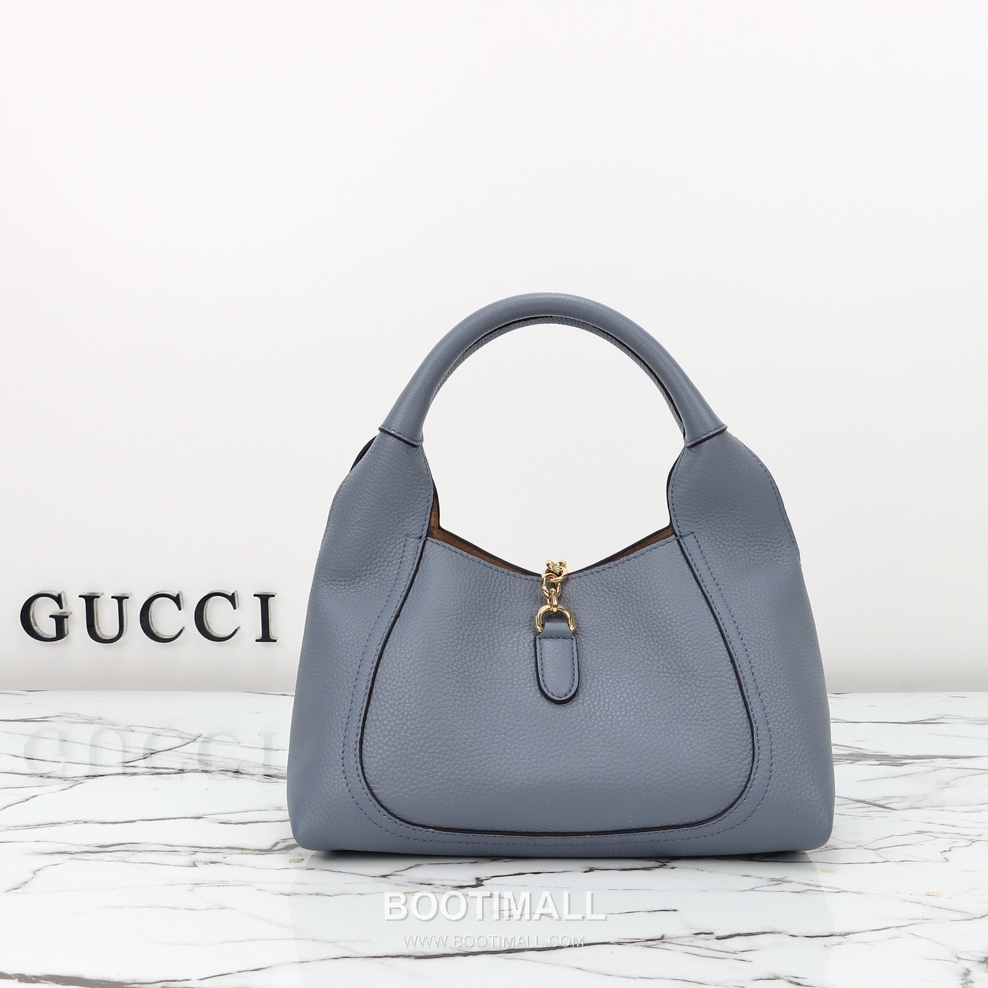 Gucci Grey Blue Leather Calfskin Leather Grey Blue Handbag 구찌 그레이 블루 레더 카프스킨 레더 그레이 블루 핸드백 27.5cm 3